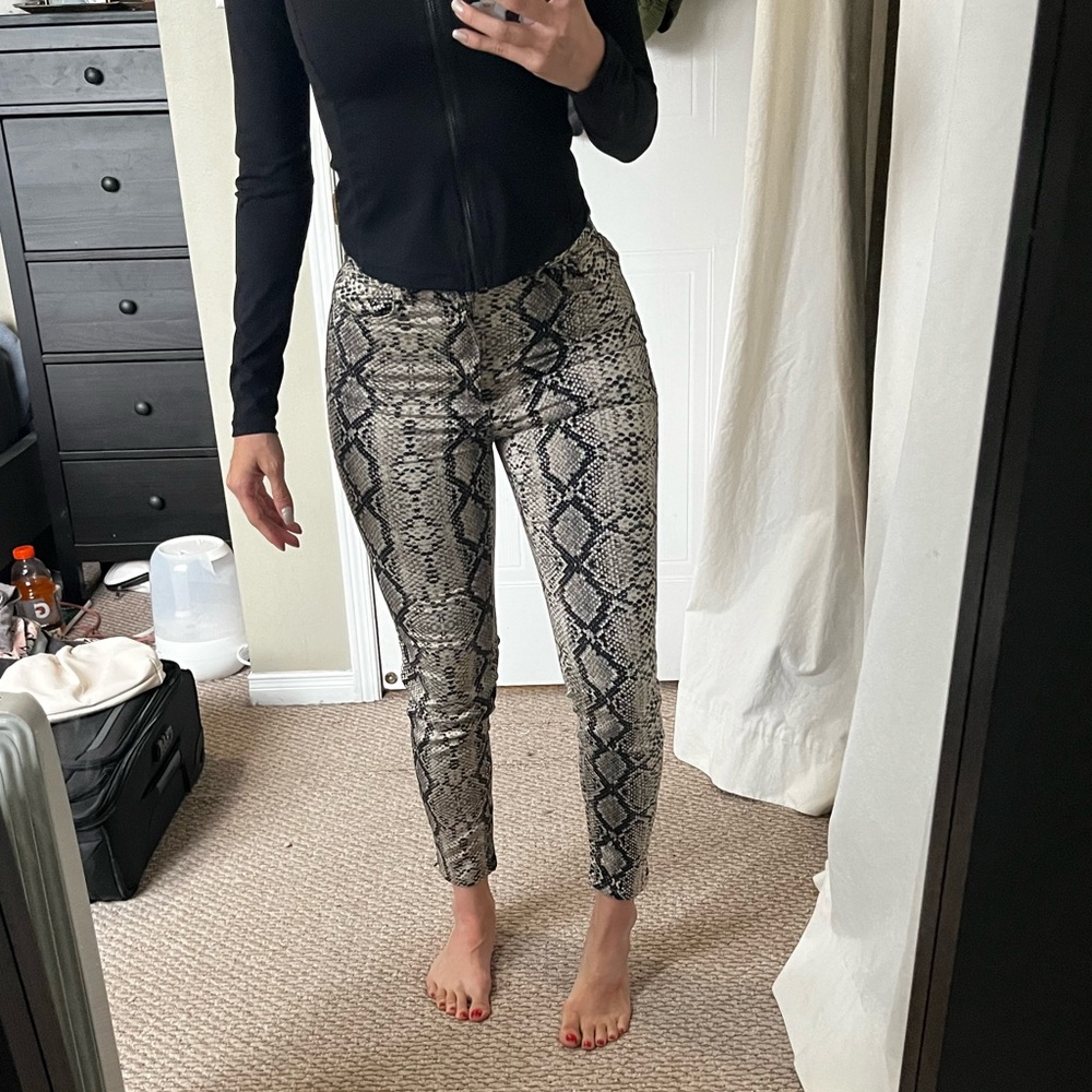 ZARA SNAKESKIN PANTS